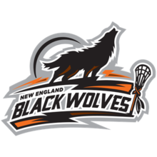 Flag of New England Black Wolves Logo